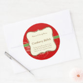 休日ラベルまたは場所設定シール ラウンドシール (封筒)