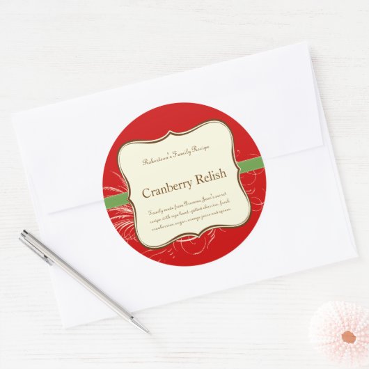 休日ラベルまたは場所設定シール ラウンドシール (封筒)