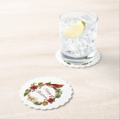 休日リースとカスタム文字 ペーパーコースター (インサイチュ)