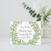 休日リースのスケッチ日付の保存 案内ポストカード (スタンド正面)