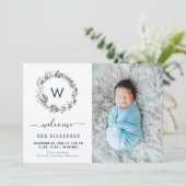 休日リースのモノグラム出産発表 シーズンカード (スタンド正面)