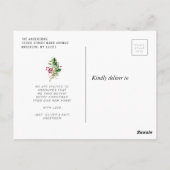 休日リースの新住所 ポストカード (裏面)