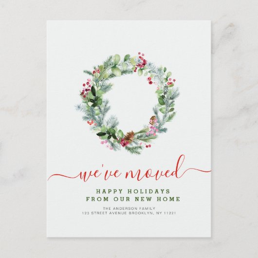 休日リースの新住所 ポストカード (正面)