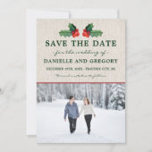 休日リースクリスマスウェディング日付を保存 セーブザデート (正面)