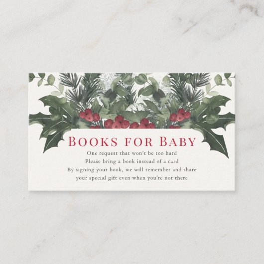 休日リースベビーシャワーブックリクエストエンクロージャC エンクロージャーカード (正面)