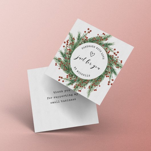 休日リース手作りラブスクリプトありがとう エンクロージャーカード