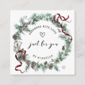 休日リース手作りラブスクリプトありがとう エンクロージャーカード (正面)