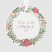 休日リース私たちの最初の自宅年名住所 オーナメント (裏面)