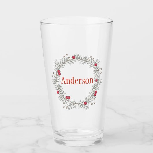 休日リース編集可能ガラス タンブラーグラス (正面)