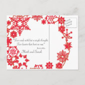 休日リース赤い日付を保存 案内ポストカード (裏面)