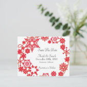 休日リース赤い日付を保存 案内ポストカード (スタンド正面)