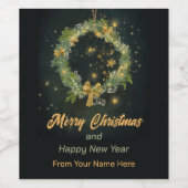 休日リース ワインラベル (シングルラベル)