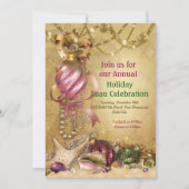 休日ルアウ（ハワイ式宴会）ビーチパーティの招待状 招待状 (正面)