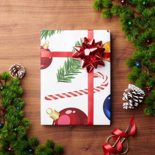 休日ヴィンテージかわいいクリスマス ラッピングペーパー (クリスマスギフト)
