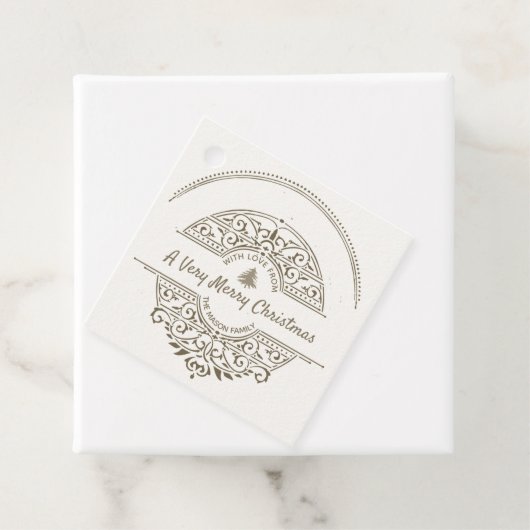 休日ヴィンテージフランスのクリスマスツリー フェイバータグ (インサイチュ)