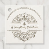 休日ヴィンテージフランスのクリスマスツリー フェイバータグ (正面)