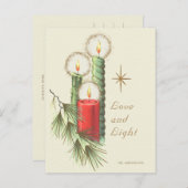 休日ヴィンテージ3燃えるキャンドルCC1247 ポストカード (正面/裏面)