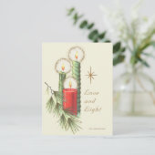 休日ヴィンテージ3燃えるキャンドルCC1247 ポストカード (スタンド正面)