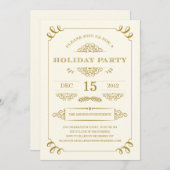 休日ヴィンテージ|ホリデーパーティ招待状 招待状 (正面/裏面)