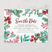 休日企業ののパーティーの紅葉の日付を保存 インビテーションポストカード (正面)