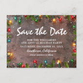 休日企業のパーティ日付の保存 インビテーションポストカード (正面)