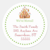休日住所 シール-引っ越しました発表 ラウンドシール (正面)