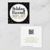 休日割引カード スクエア名刺 (正面/裏面)