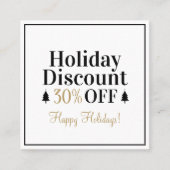 休日割引カード スクエア名刺 (正面)