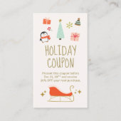 休日割引クーポンプロモーション 割引カード (正面)