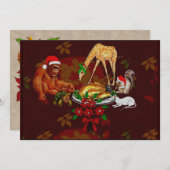 休日動物の人食い 招待状 (正面/裏面)