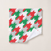 休日千鳥格子の バスタオルセット (ウォッシュタオル)