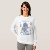 "休日喜び"の(以外肩の長袖のワイシャツ) Tシャツ (正面フル)