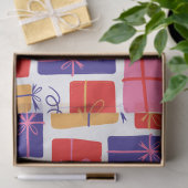 休日図解入りの、写真付きのプレゼントクリスマス 薄葉紙 (ギフト)