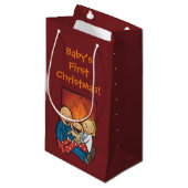 休日場面: 暖炉の前の家族 スモールペーパーバッグ (正面アングル)