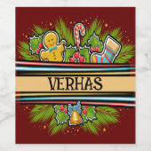 休日大切用飲食物ラベルセット ワインラベル (シングルラベル)