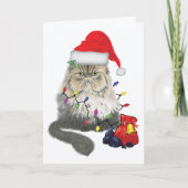 休日子猫～ 5" x 7"折り畳みグリーティングカード カード (正面)