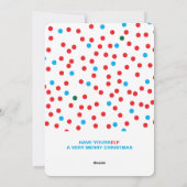 休日小妖精や小人sELFieクリスマスフォトカード シーズンカード (裏面)