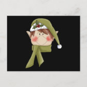 休日小妖精や小人Tシャツとギフト シーズンポストカード (正面)