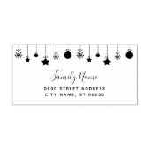 休日差出人住所自己スタンプ セルフインキングスタンプ (デザイン)