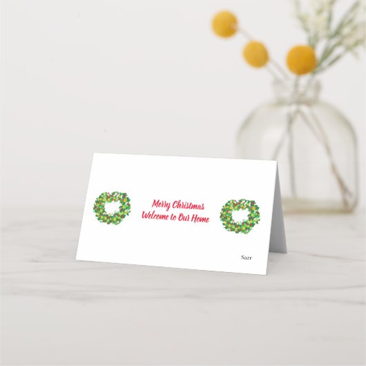 休日座席表：メリークリスマス プレイスカード (正面)