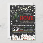 休日引っ越し祝いパーティーパーティの招待状 招待状 (正面)