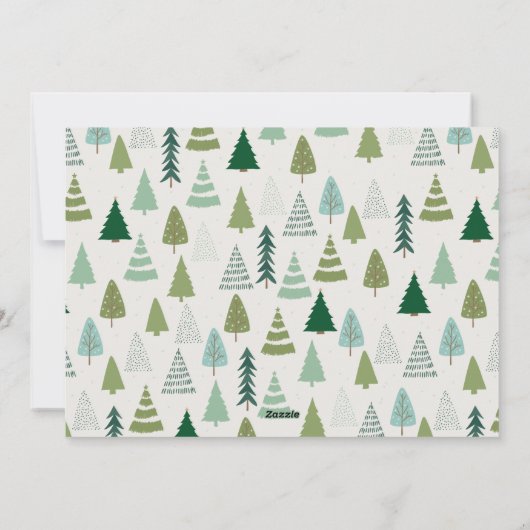 休日応援おもしろいトナカイ写真クリスマス シーズンカード (裏面)