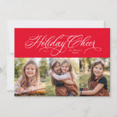 休日応援エレガント3枚フォトレッドカード シーズンカード (正面)