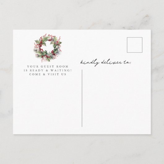 休日応援クリスマスの引越し告知 案内ポストカード (裏面)