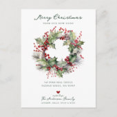 休日応援クリスマスの引越し告知 案内ポストカード (正面)