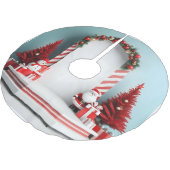 休日応援ステージ ブラッシュドポリエステルツリースカート (アングル)