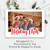 休日応援タイポグラフィフォトクリスマス シーズンカード