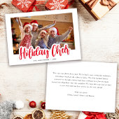 休日応援タイポグラフィフォトクリスマス シーズンカード