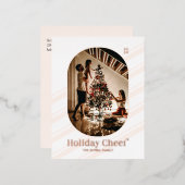 休日応援フォトクリスマスバラ金ゴールドフォイルカード 箔シーズンポストカード (正面/裏面)