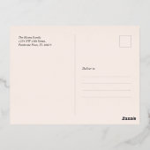 休日応援フォトクリスマスバラ金ゴールドフォイルカード 箔シーズンポストカード (裏面)